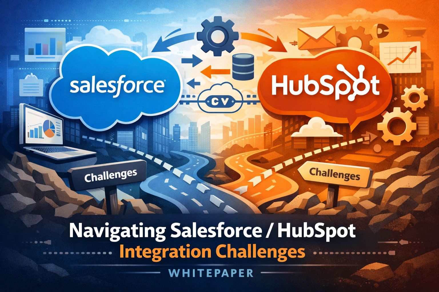 HubSpot and Salesforce integration manual illustration